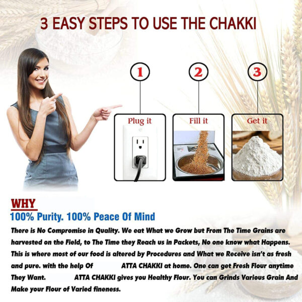 Fully Automatic Domestic Atta Chakki - Gharganti 1HP - Image 4