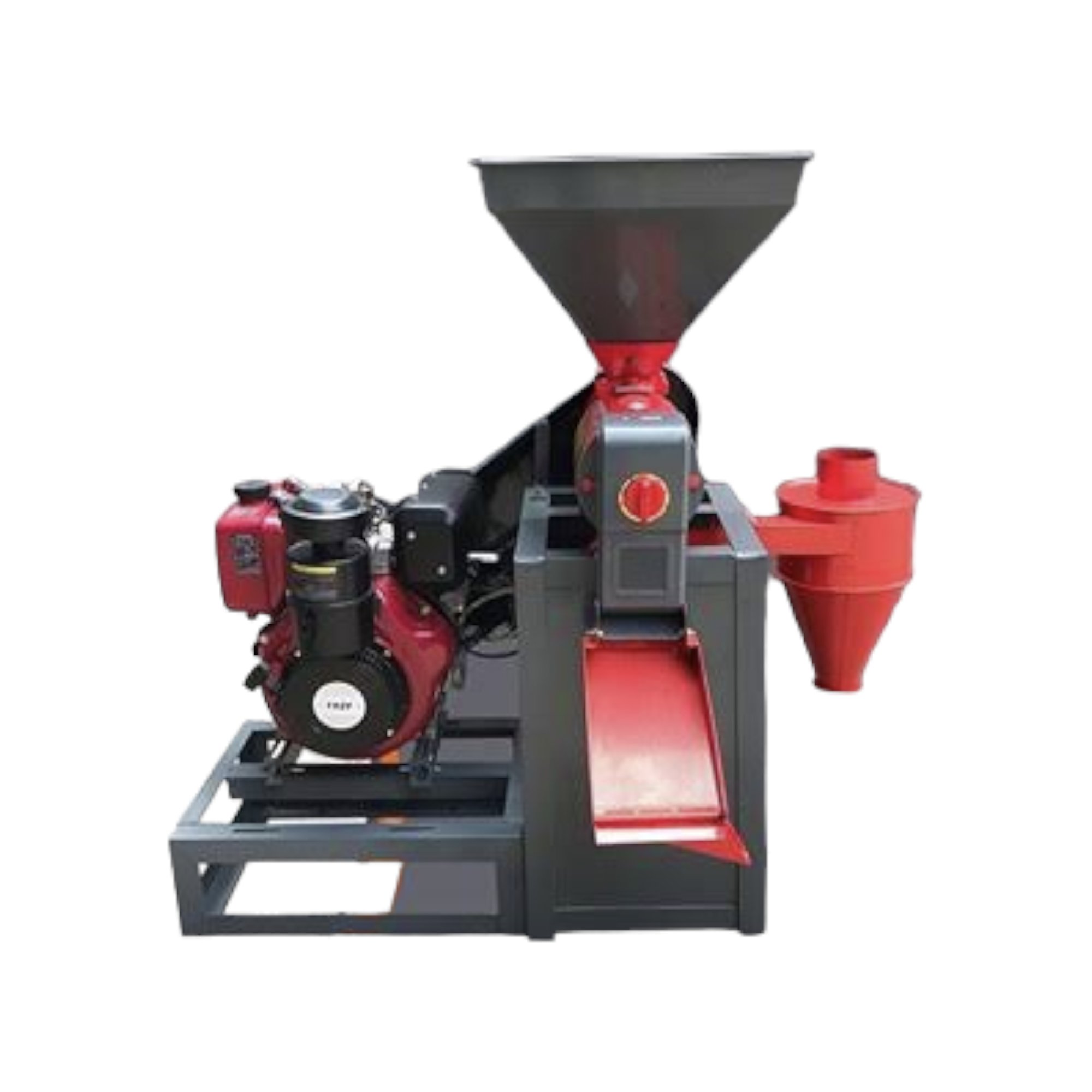 Mini Commercial Rice Mill Machine - 6N70 Diesel Engine Model - With 12HP Air Cooled Diesel Engine