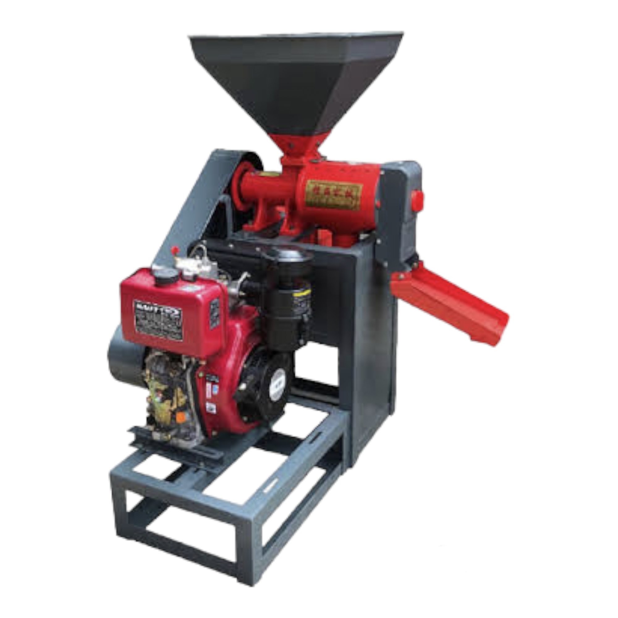 Mini Commercial Rice Mill Machine - 6N70 Diesel Engine Model - With 12HP Air Cooled Diesel Engine - Image 2